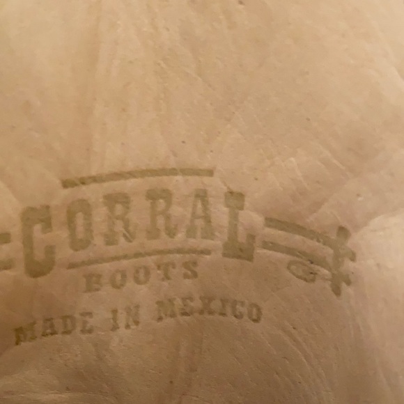 CORRAL Antique Saddle/Turquoise Eagle Overlay Boot 5M - Picture 8 of 13